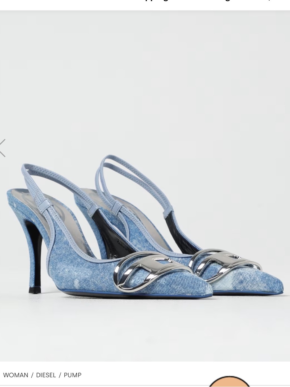 Diesel D-Venus-Slingback Pumps In Distressed Denim